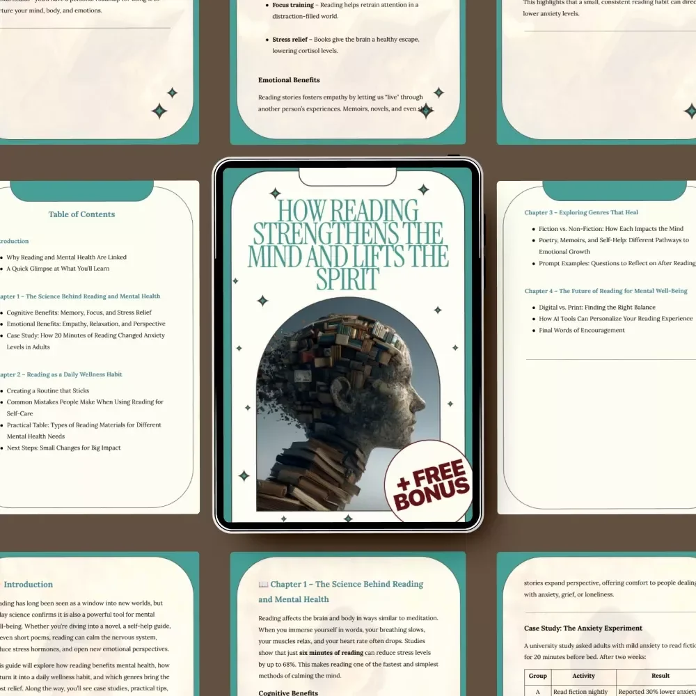 How Reading Strengthens the Mind and Lifts the Spirit - Digital Guide to Improve Mental Health through Reading