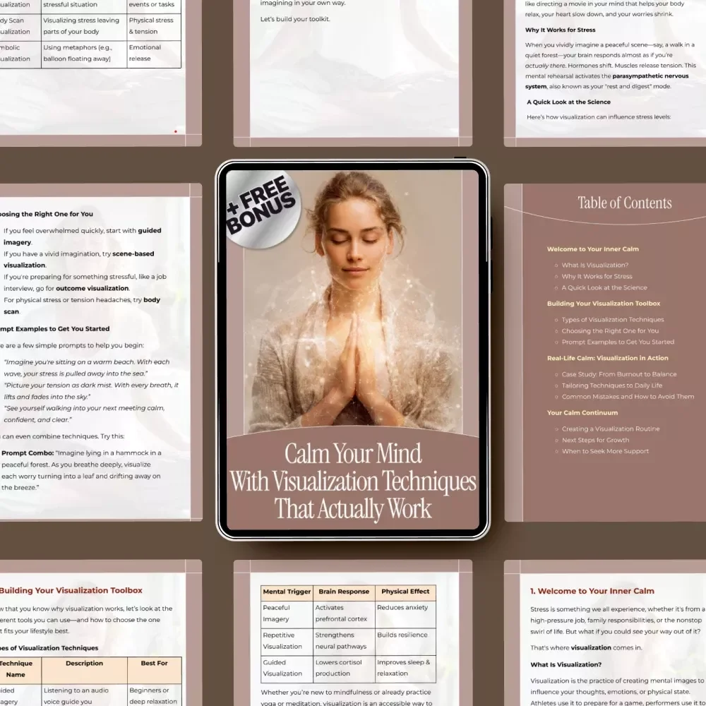 Calm Your Mind with Visualization Techniques That Actually Work | Stress Relief Guide, Mindfulness eBook, Anxiety Support Digital Download