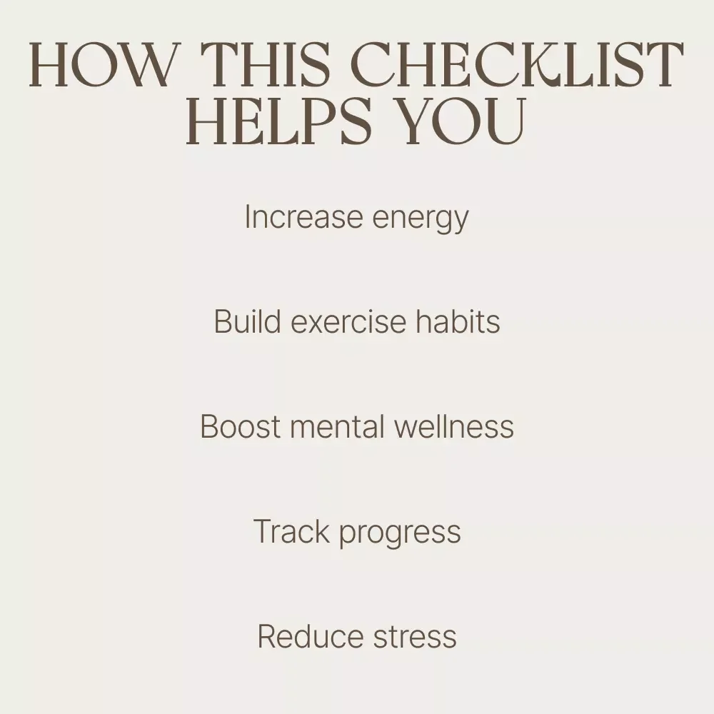 Your Feel-Good Movement Checklist: Boost Mental Health with Simple Daily Movement