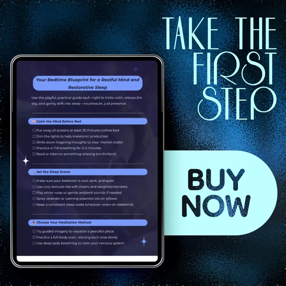 Your Bedtime Blueprint for a Restful Mind and Restorative Sleep | Meditation for Sleep Checklist | Nighttime Calm & Sleep Routine Digital Download