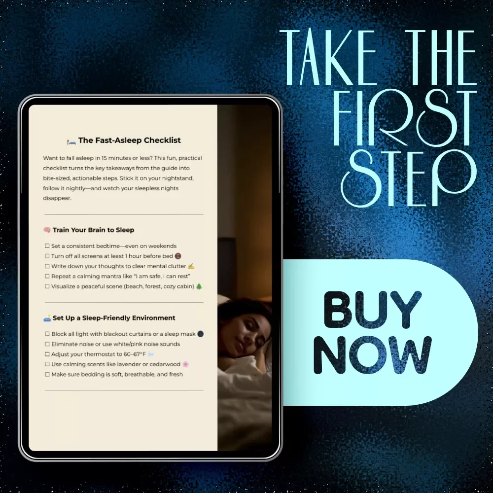 The Fast-Asleep Checklist: Fall Asleep Quickly in 15 Minutes or Less | Digital Download