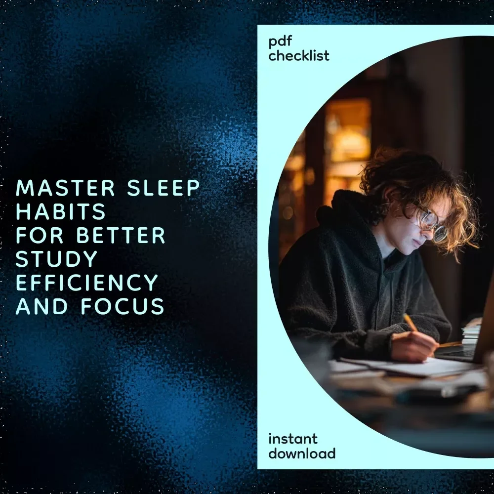 Study Smarter, Sleep Better Checklist – Reduce Sleep Hours for Maximum Study Efficiency 🌙📚