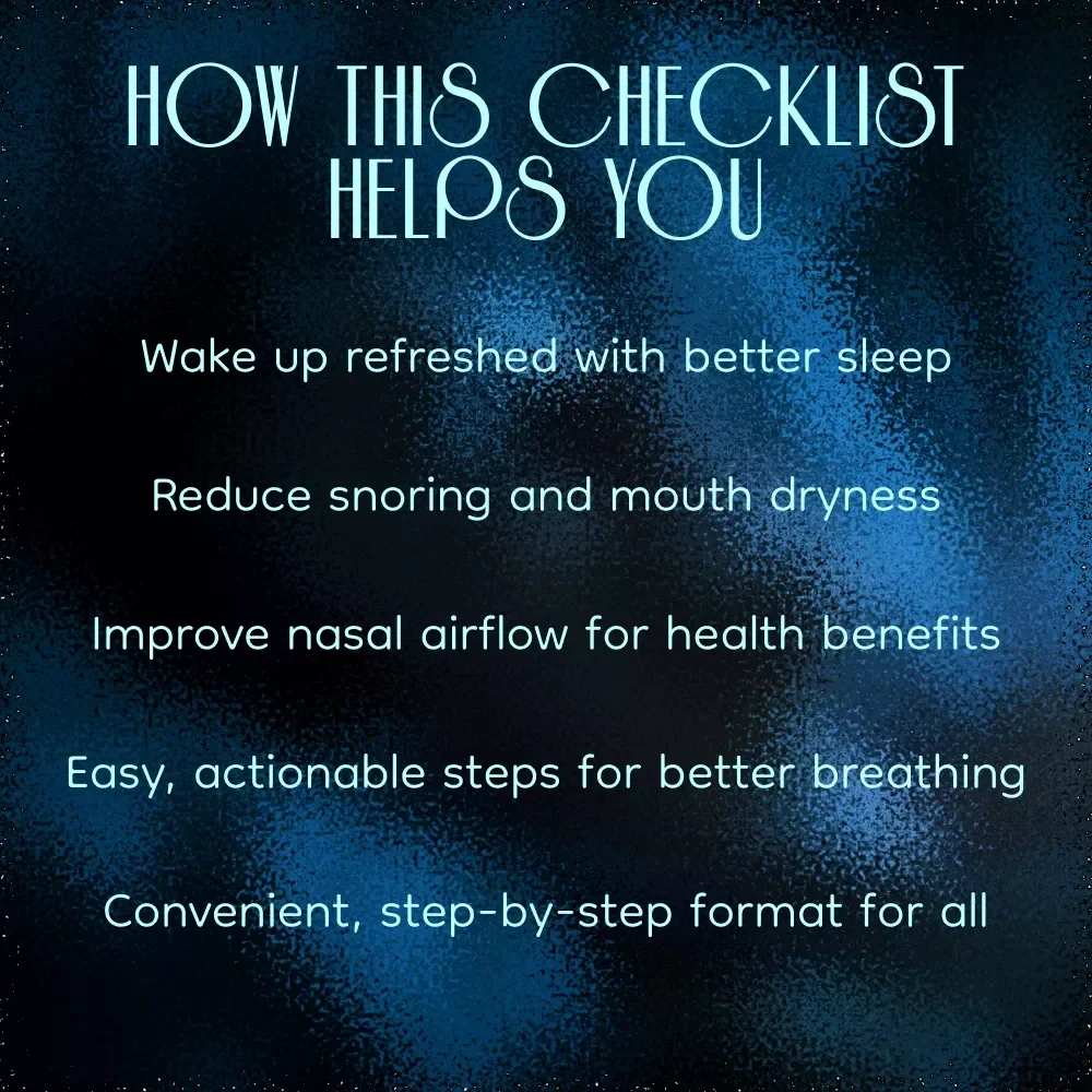 Your Step-by-Step Guide to Nighttime Nose Breathing: A Practical Checklist to Stop Mouth Breathing at Night