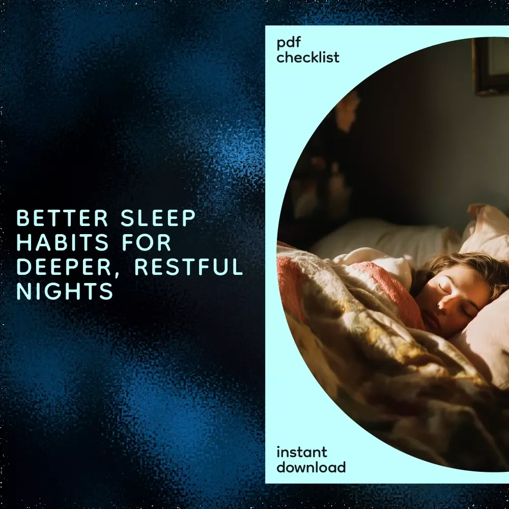 Sleep Smarter Action Checklist for Better Zzz’s – Digital Download Sleep Checklist for Improving Sleep, Sleep Hygiene, Restful Nights, AI Sleep Tools
