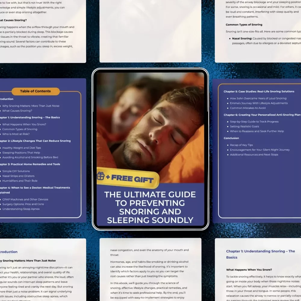 The Ultimate Guide to Preventing Snoring and Sleeping Soundly | Ebook on How to Prevent Snoring at Night | Sleep Better, Quiet Nights, Proven Anti-Snoring Solutions