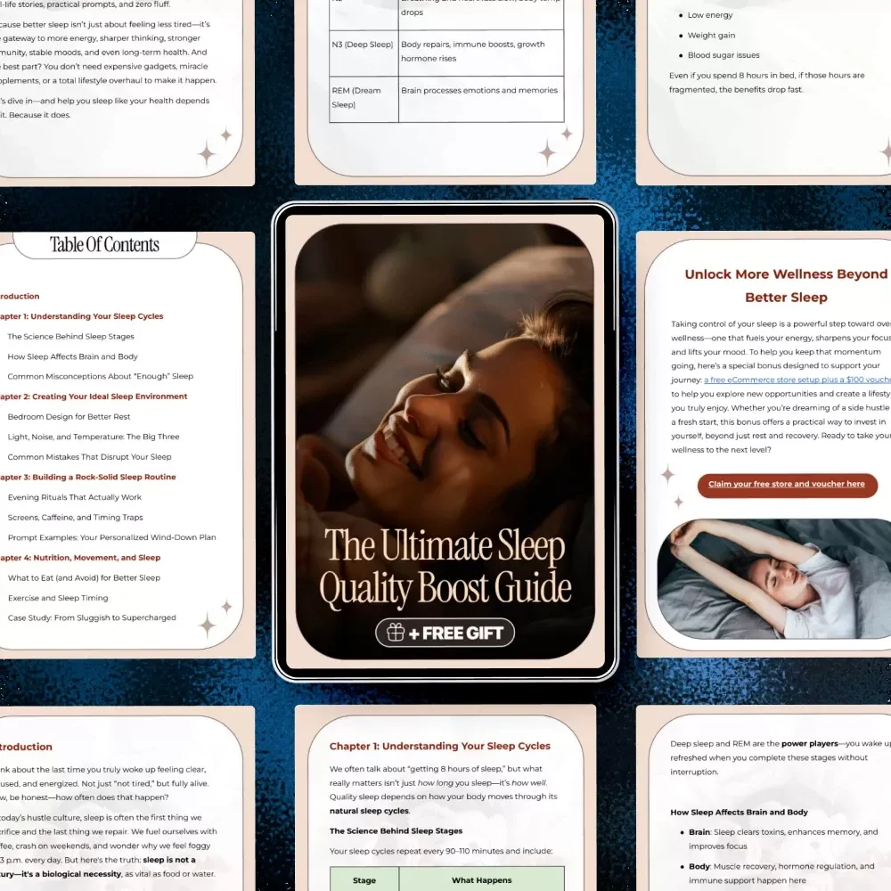 The Ultimate Sleep Quality Boost Guide – Ebook for How to Maximize Sleep Quality, Better Rest, Deeper Sleep & Energized Mornings