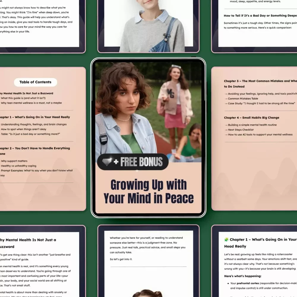 Growing Up with Your Mind in Peace: A Teen Mental Health Guide for Wellness and Support