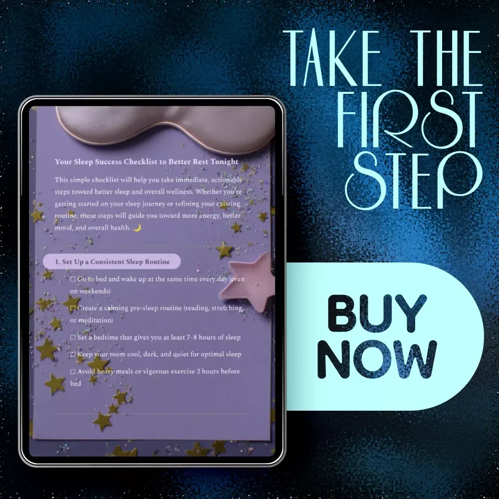 Your Sleep Success Checklist to Better Rest Tonight | Printable Digital Sleep Checklist for a Good Night’s Sleep & Daily Wellness