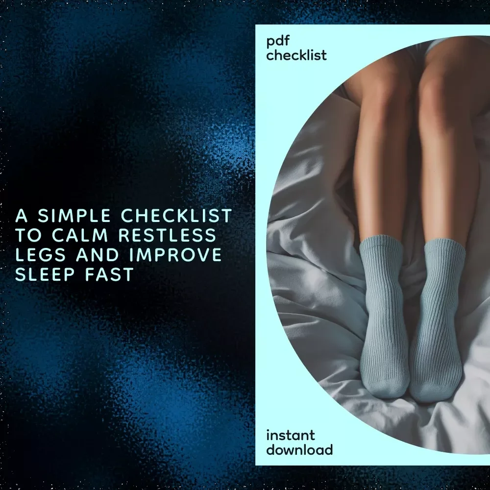 Restless Legs Rescue Checklist – Instant Relief Sleep Guide | How to Stop Restless Legs Immediately | Printable Nighttime Calm Checklist