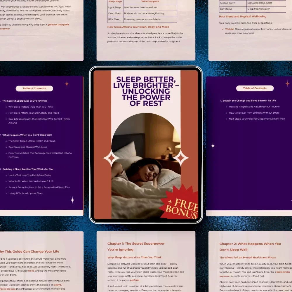 Sleep Better, Live Brighter – Unlocking the Power of Rest | Sleep Guide for a Good Night’s Sleep Will Improve Your Focus, Mood & Energy | Digital Download