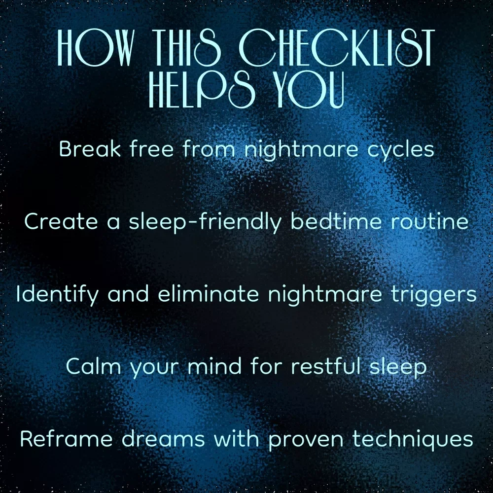 The Sleep Without Fear Checklist: How to Stop Nightmares for Adults and Reclaim Rest