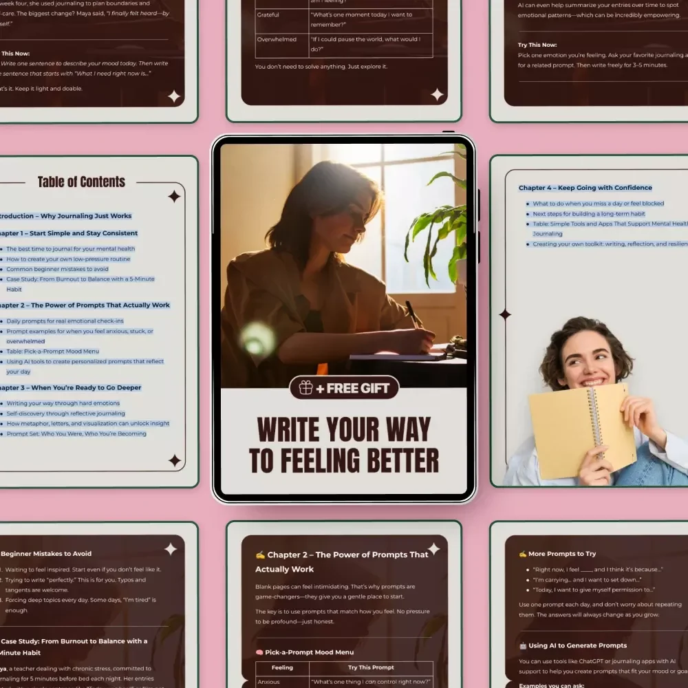 Write Your Way to Feeling Better: Journal Prompts for Mental Health Guide - Digital Download