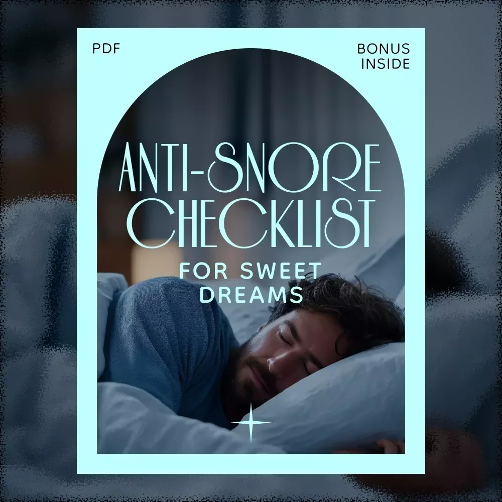 Anti-Snore Checklist for Sweet Dreams | How to Not Snore Step-by-Step Sleep Improvement Checklist | Digital Download
