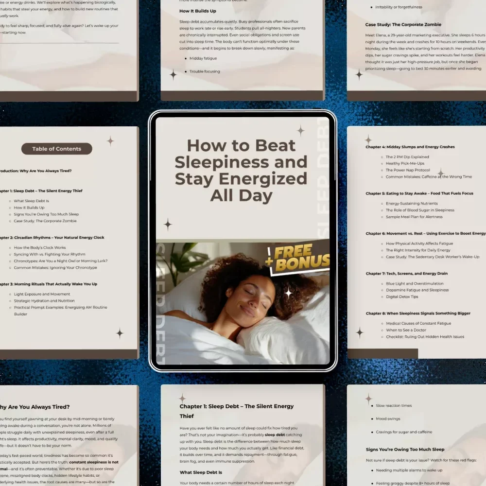 How to Beat Sleepiness and Stay Energized All Day – Proven Tips on How to Stop Being Sleepy, Boost Focus, and Maximize Daily Energy eBook