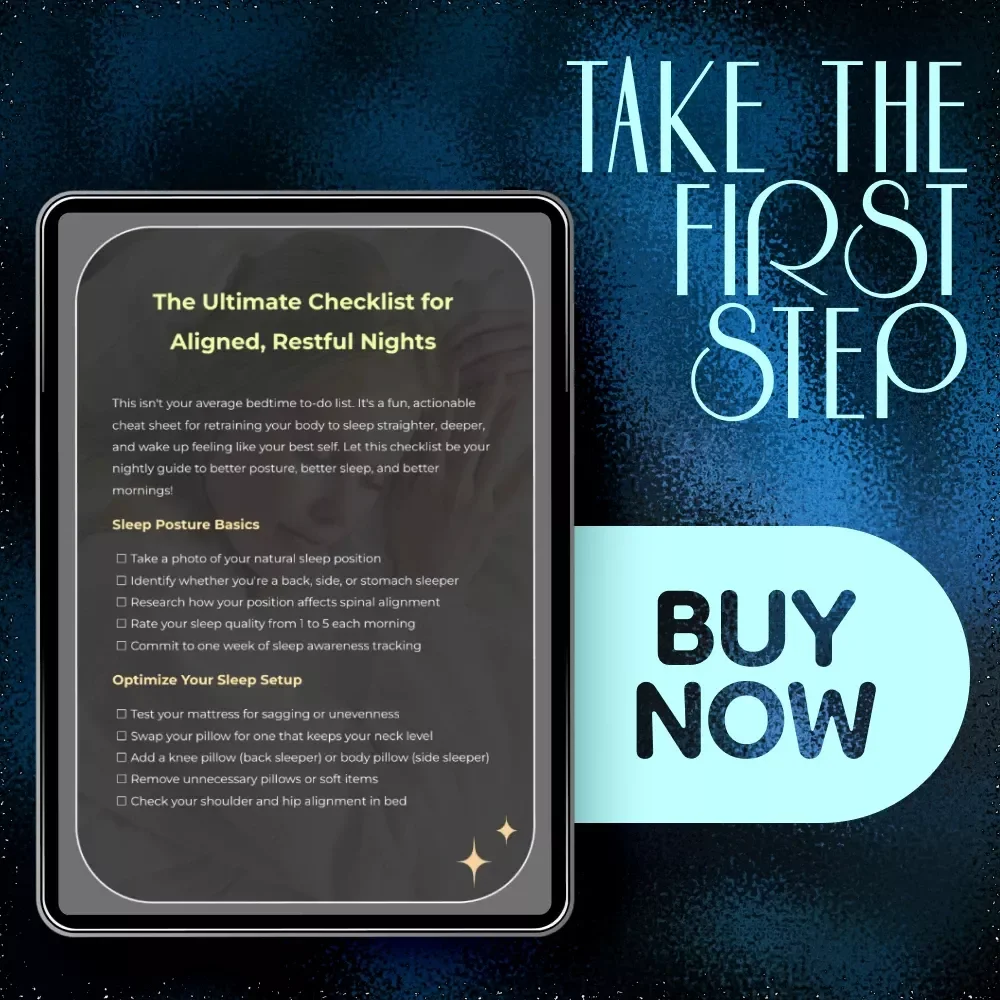 The Ultimate Checklist for Aligned, Restful Nights – Digital Sleep Guide & Checklist for How to Sleep Straight, Improve Posture & Wake Refreshed