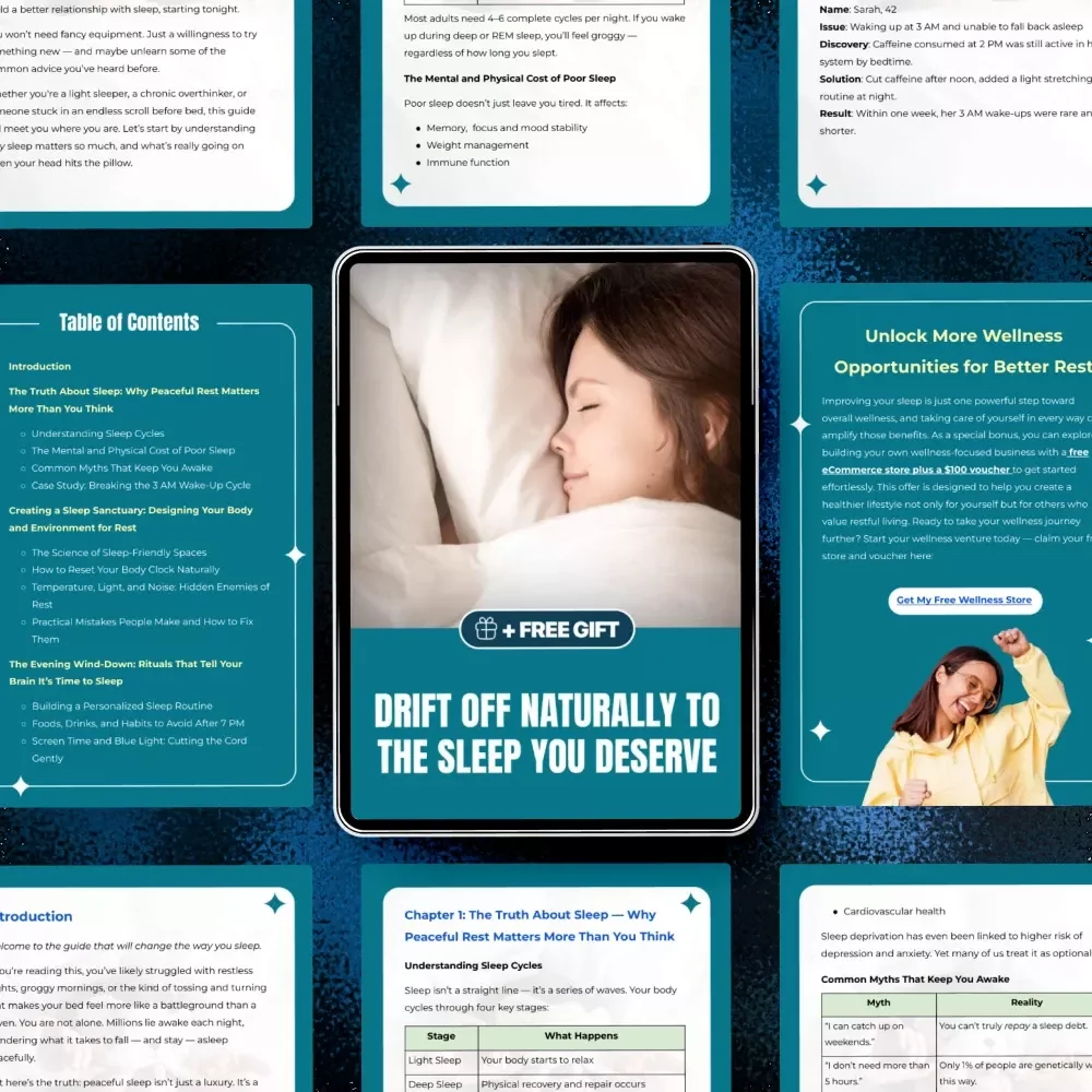 Drift Off Naturally to the Sleep You Deserve: A Comprehensive Guide on How to Sleep Peacefully, Create Restful Habits, and Wake Refreshed Every Morning