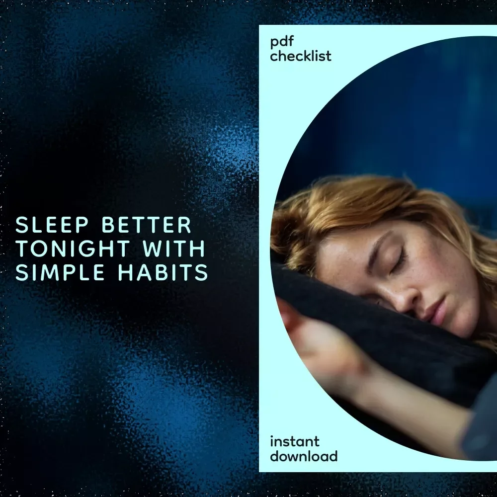 Your Sleep Success Checklist to Better Rest Tonight | Printable Digital Sleep Checklist for a Good Night’s Sleep & Daily Wellness