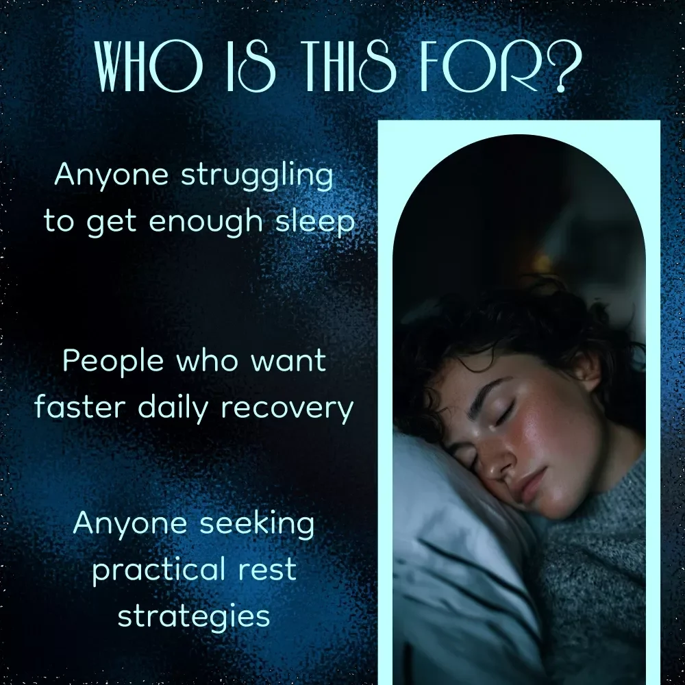 The One-Minute Sleep Trick Checklist – Quick Guide on How to Sleep 8 Hours in 1 Minute | Digital Download Checklist for Rest & Recovery