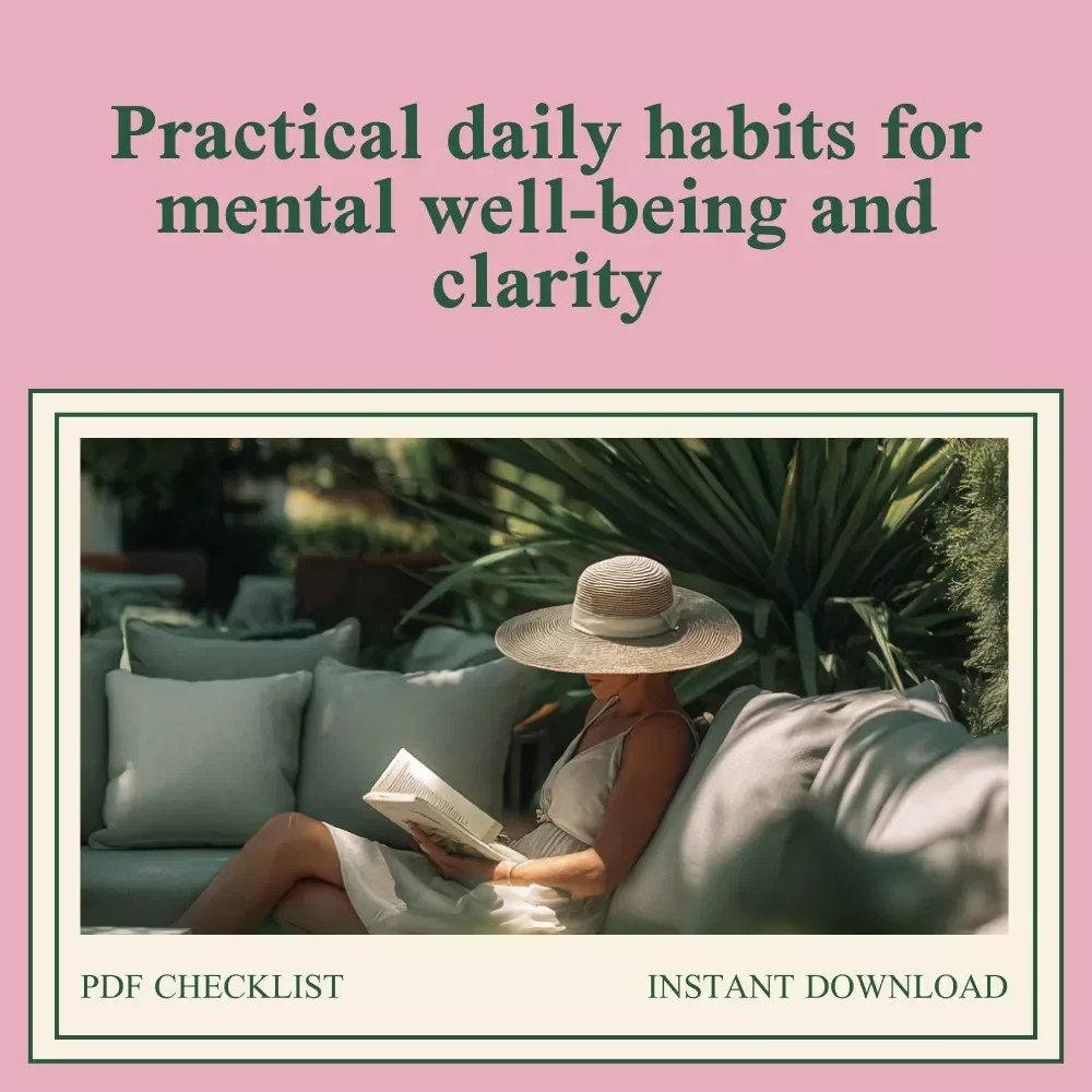 Daily Habits for a Healthier Mind Checklist - Simple Steps for Mental Well-being