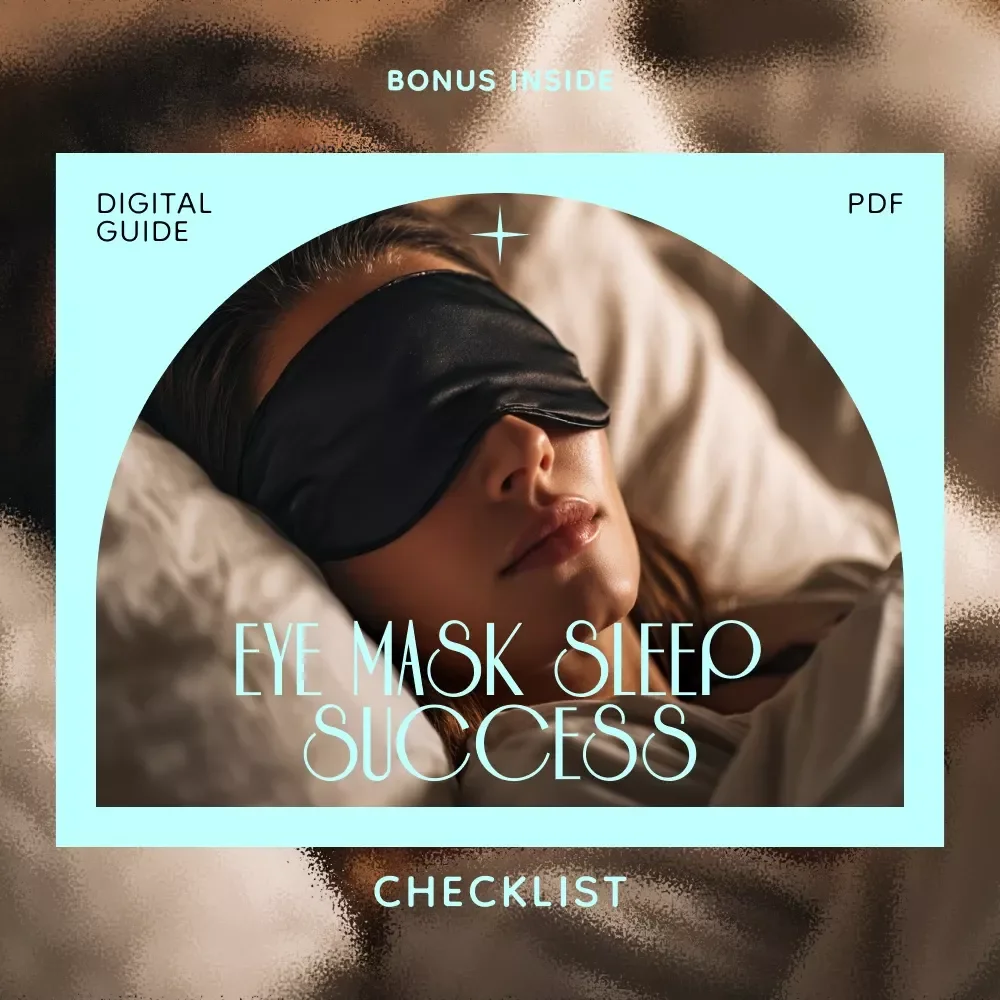 Eye Mask Sleep Success Checklist | Do Eye Masks Improve Sleep? Night Routine Printable for Better Rest, Digital Download