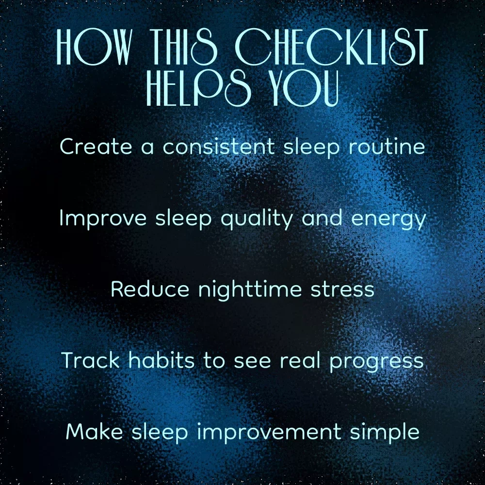 Sleep Smarter: Your Sleep Improvement Checklist | How to Improve My Sleep Habits | Printable Night Routine & Better Sleep Tracker