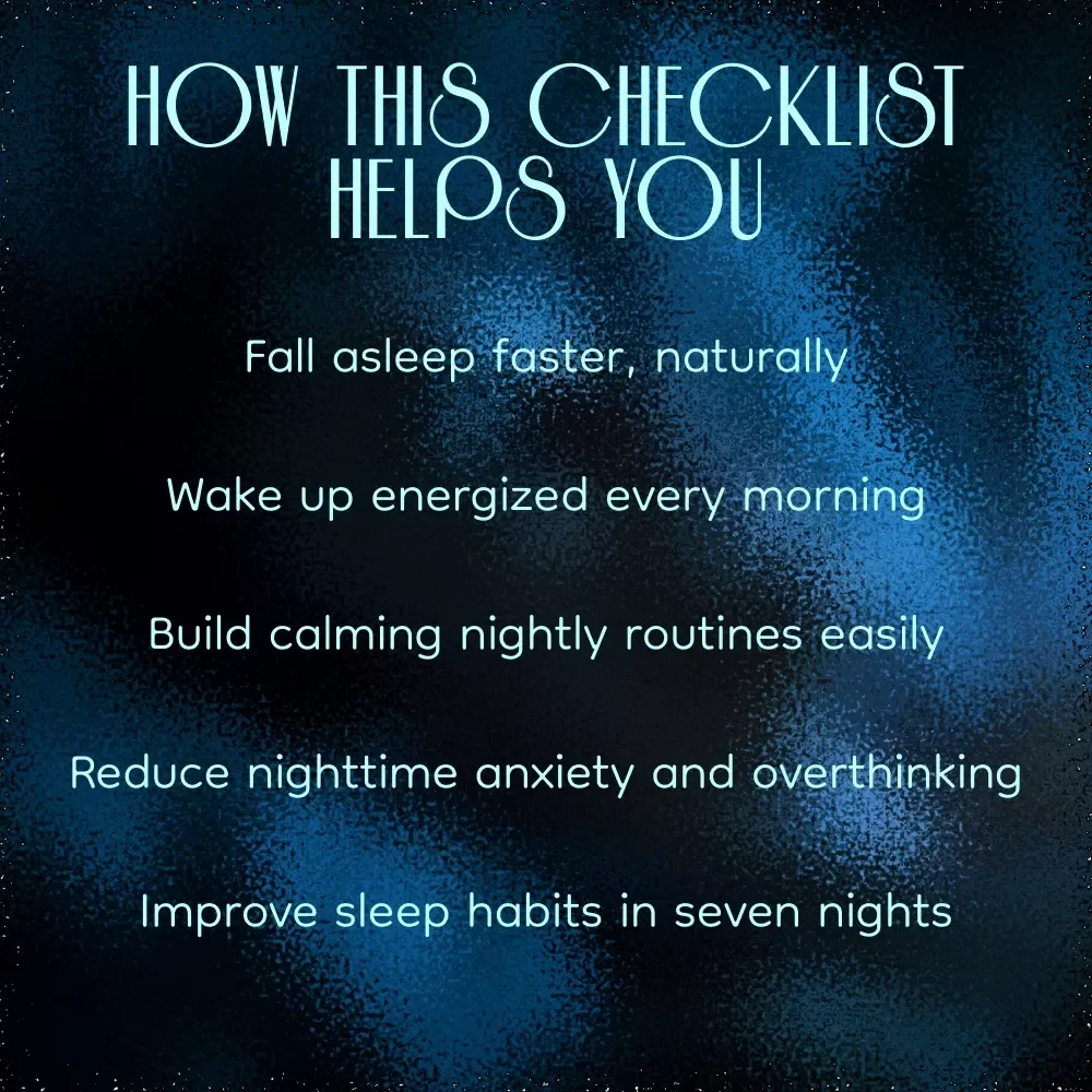 The Sleep Reset Checklist to Wake Up Recharged | 7-Night Sleep Reset Routine | How to Sleep Peacefully Digital Checklist