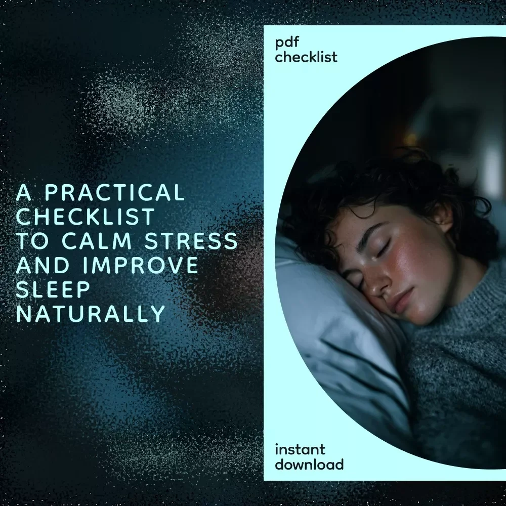 The Sleep-Stress Survival Checklist | Digital Download Checklist for How to Relax and Sleep When Stressed | Bedtime Calm & Better Sleep Guide