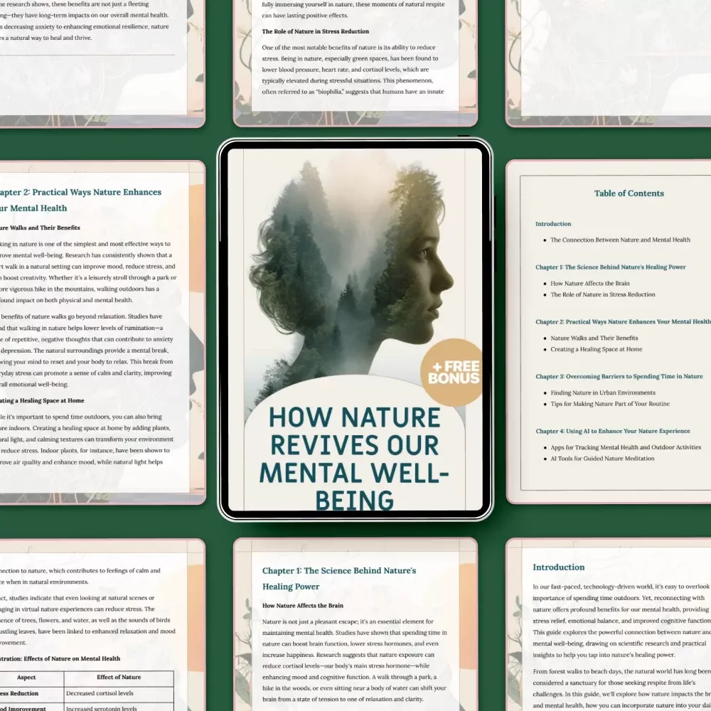 How Nature Revives Our Mental Well-Being: A Complete Guide to Recharging Your Mind with Nature, Mental Health Tips, and AI Tools for Wellness