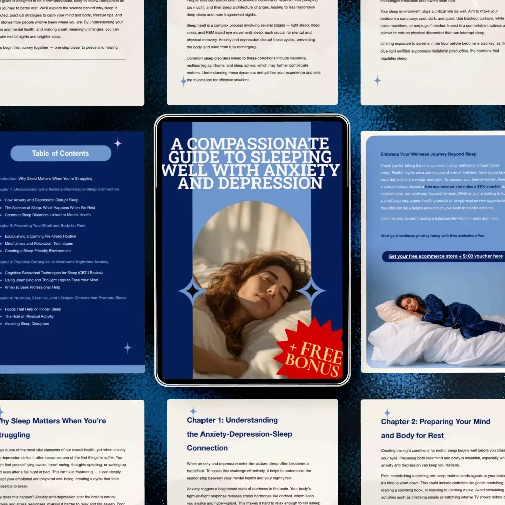 A Compassionate Guide to Sleeping Well with Anxiety and Depression – Your Essential eBook for Restful Sleep