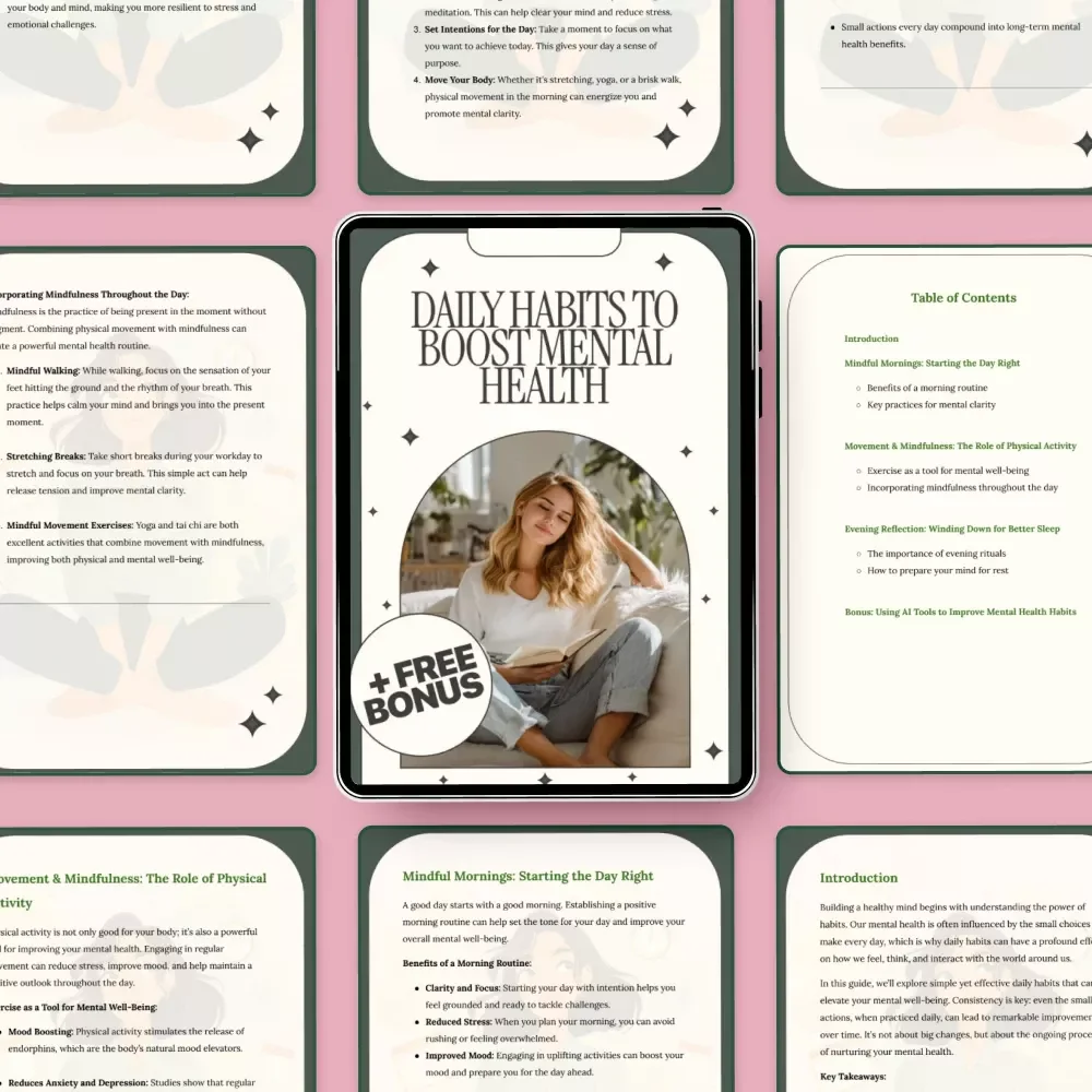 Daily Habits to Boost Mental Health: A Guide to Mindful Living, Wellness, and AI Tools for Mental Clarity