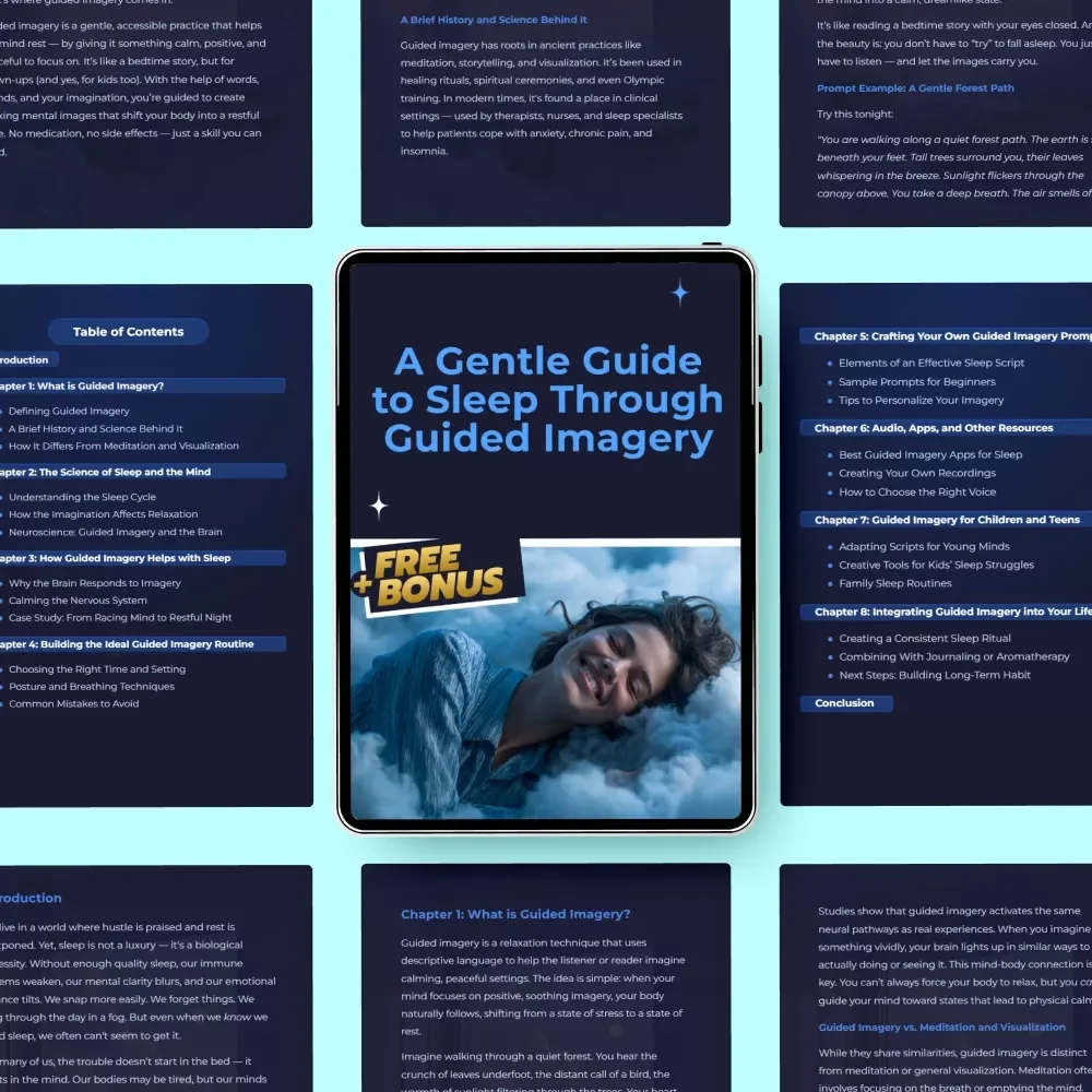 A Gentle Guide to Sleep Through Guided Imagery: A Relaxing eBook for Better Sleep