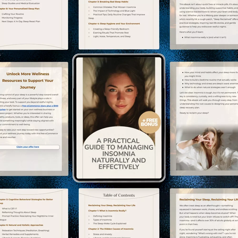 A Practical Guide to Managing Insomnia Naturally and Effectively | How to Manage Insomnia eBook, Natural Sleep Solutions, Better Rest Without Medication