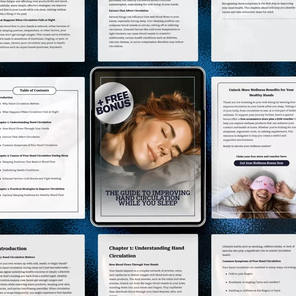 The Guide to Improving Hand Circulation While You Sleep – Practical eBook for Nighttime Blood Flow, Cold Hands Relief, and Simple Sleeping Position Fixes