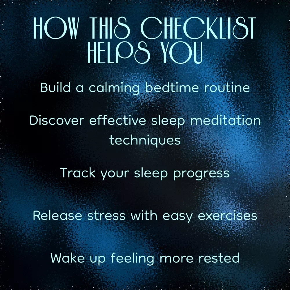Your Nightly Ritual for Rest and Renewal Checklist: Guided Sleep Meditation for Insomnia
