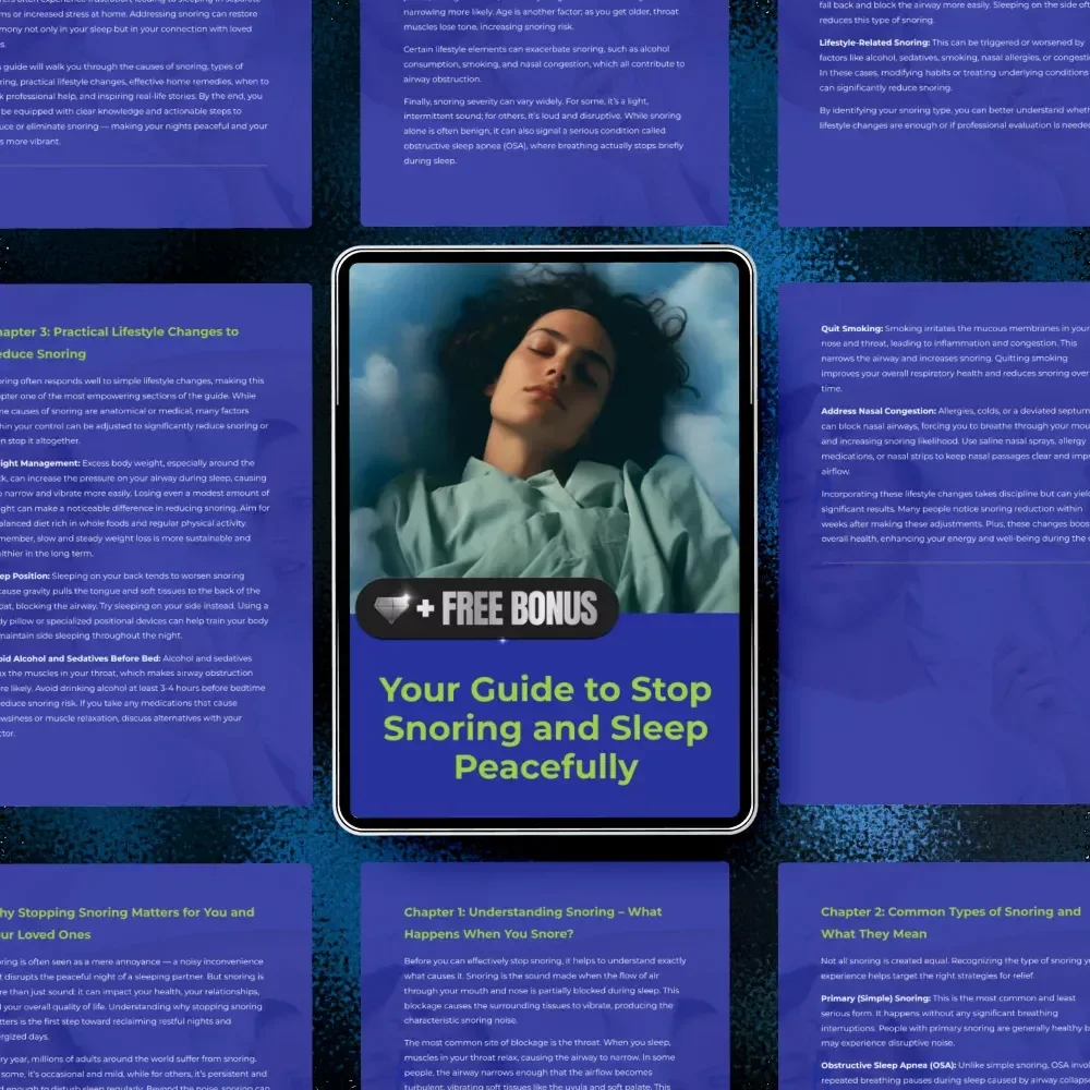 Your Guide to Stop Snoring and Sleep Peacefully – How to Not Snore eBook for Restful Nights and Healthy Sleep Habits