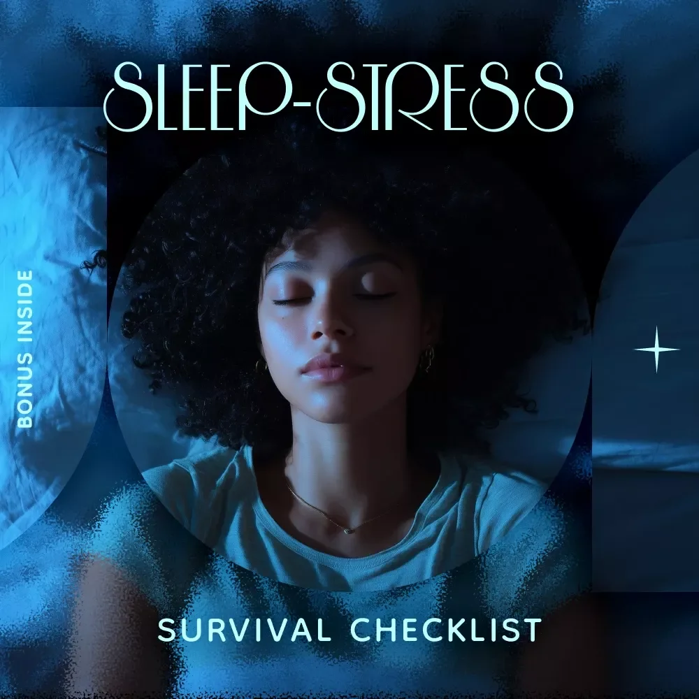 The Sleep-Stress Survival Checklist | Digital Download Checklist for How to Relax and Sleep When Stressed | Bedtime Calm & Better Sleep Guide