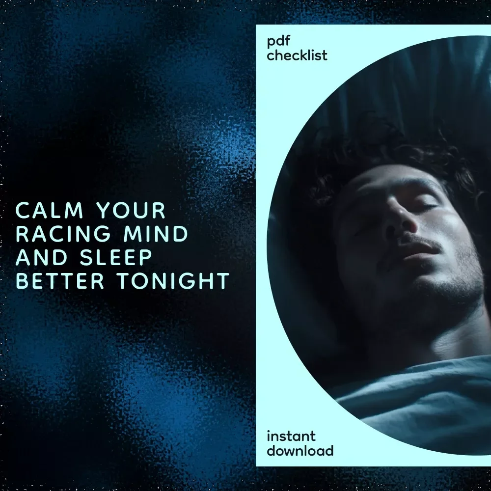 The Ultimate Checklist to Quiet Your Mind and Actually Sleep Tonight | Digital Sleep Checklist for How to Stop Thinking at Night | Instant Download
