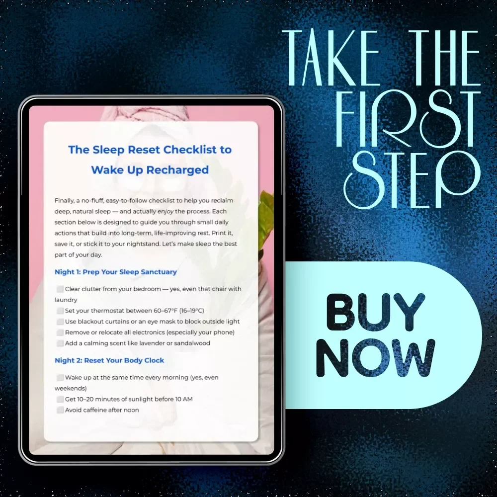 The Sleep Reset Checklist to Wake Up Recharged | 7-Night Sleep Reset Routine | How to Sleep Peacefully Digital Checklist