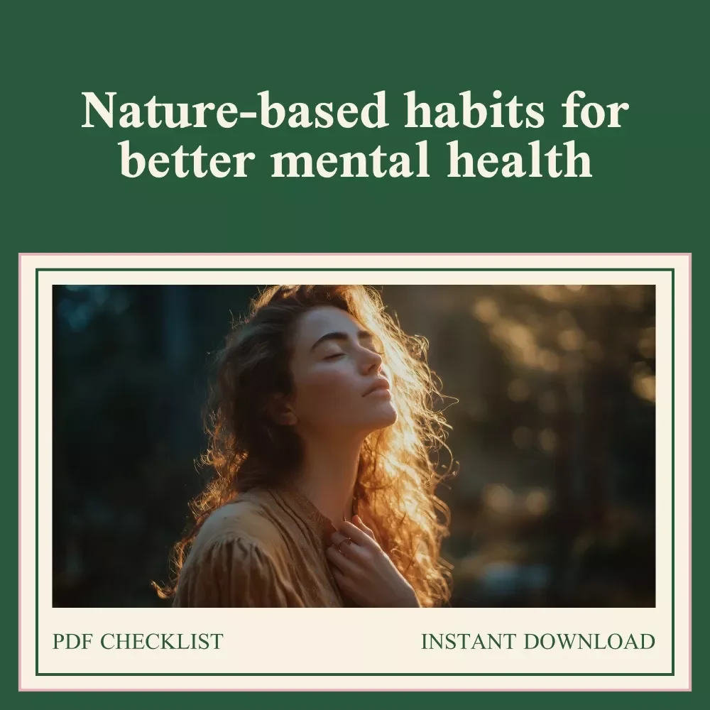 The Great Outdoors Mental Health Checklist – Daily Nature Self Care Guide | Outdoor Mindfulness & Wellness Tracker | How Does Being Outside Improve Mental Health