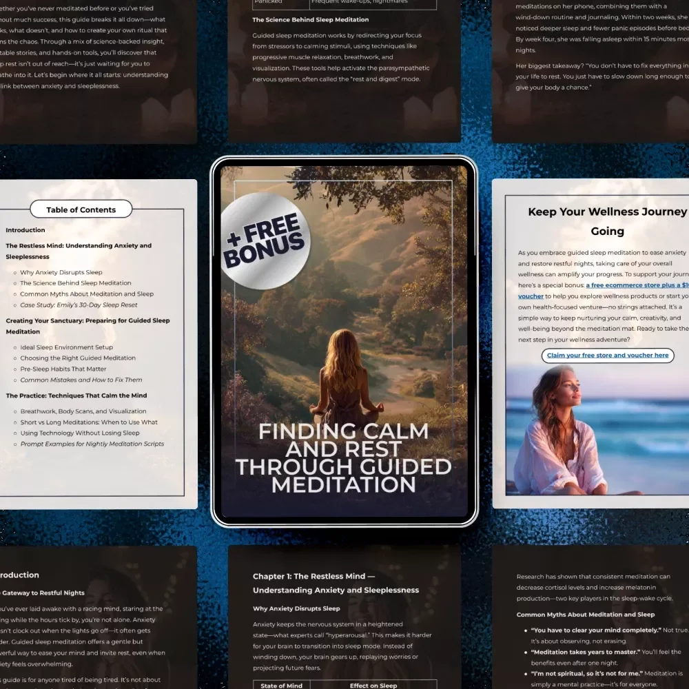 Finding Calm and Rest Through Guided Meditation – Digital Guide for Guided Sleep Meditation for Anxiety, Relaxation Techniques, and Nightly Sleep Reset
