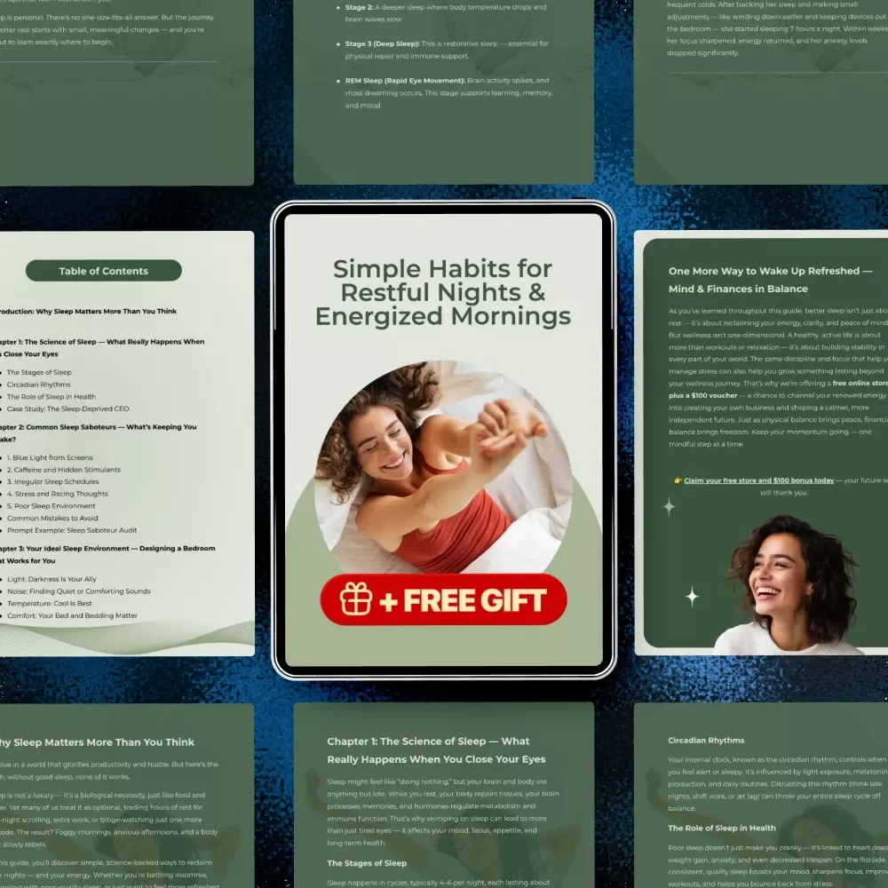 Simple Habits for Restful Nights & Energized Mornings – Practical Ebook Guide with Proven Ways to Improve Sleep at Night, Build Better Bedtime Routines & Wake Up Refreshed