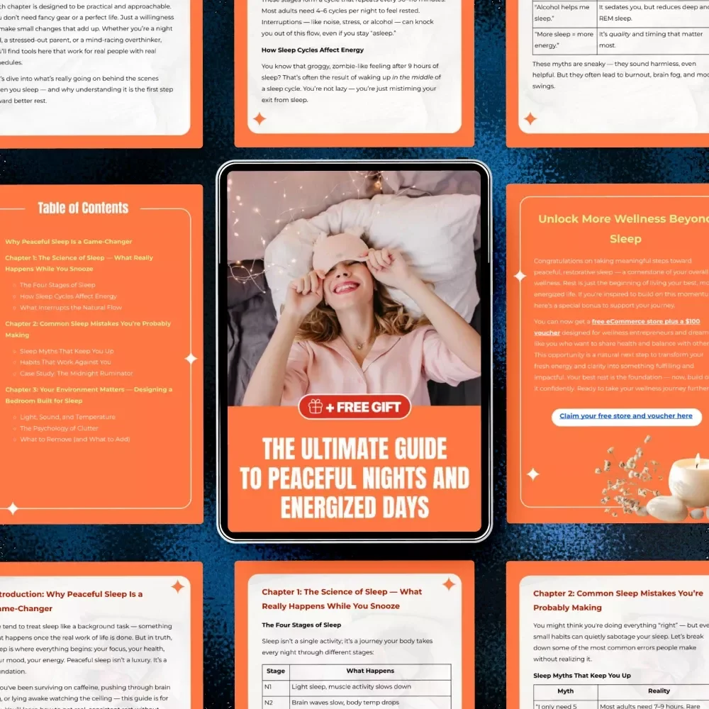 The Ultimate Guide to Peaceful Nights and Energized Days | How to Sleep Peacefully eBook | Better Sleep Routine, Night Reset Guide, Digital Download