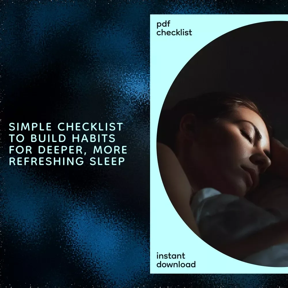 Wake Up Refreshed Every Day Checklist – How to Improve Restful Sleep, Night Routine, Better Sleep Habits, Digital Download