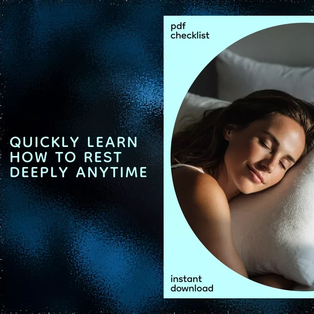The One-Minute Sleep Trick Checklist – Quick Guide on How to Sleep 8 Hours in 1 Minute | Digital Download Checklist for Rest & Recovery