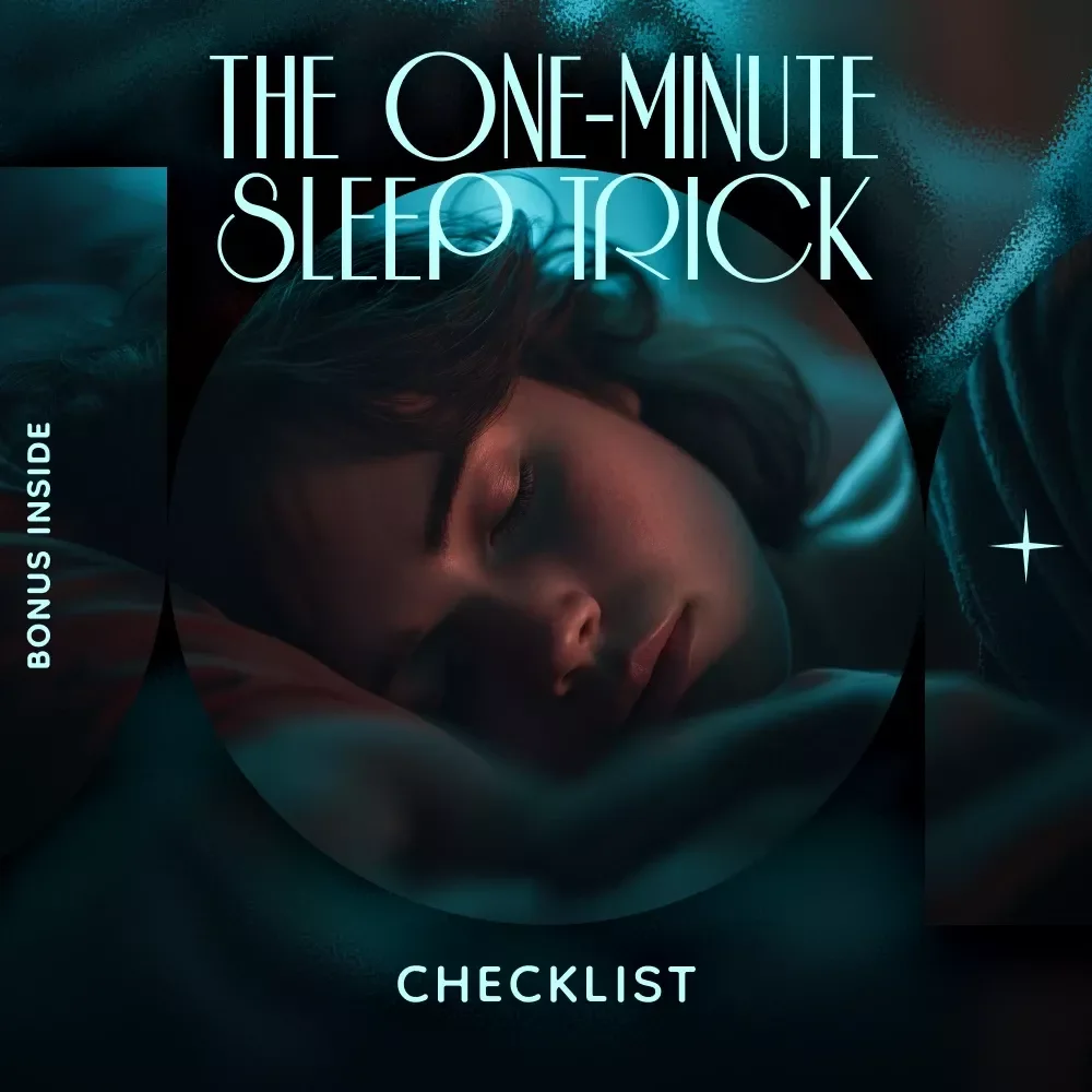 The One-Minute Sleep Trick Checklist – Quick Guide on How to Sleep 8 Hours in 1 Minute | Digital Download Checklist for Rest & Recovery