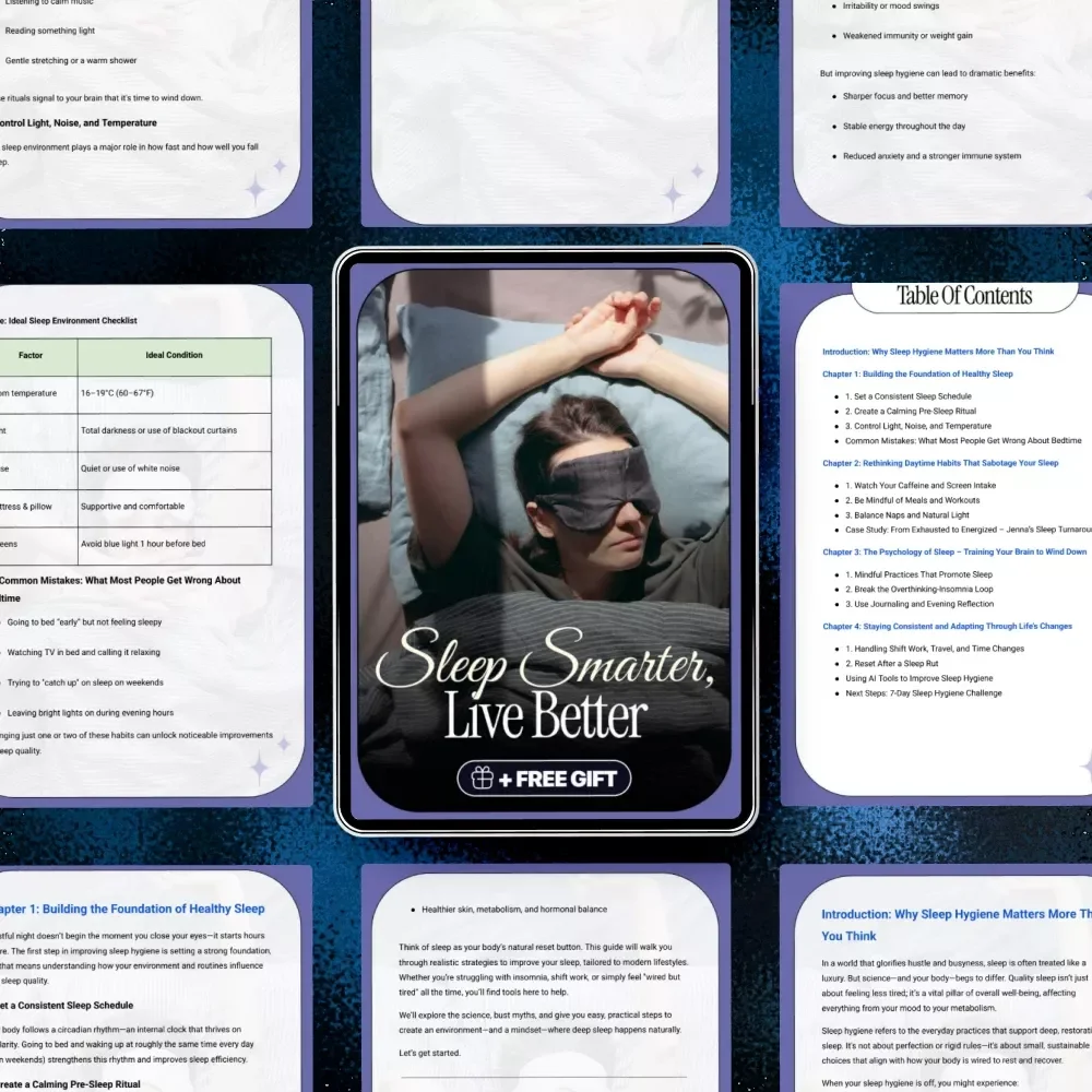 Sleep Smarter, Live Better: Ultimate Sleep Hygiene Guide, eBook, Checklist for Restful Nights, Healthy Sleep Tips, Mindful Sleep Practices, Digital Download