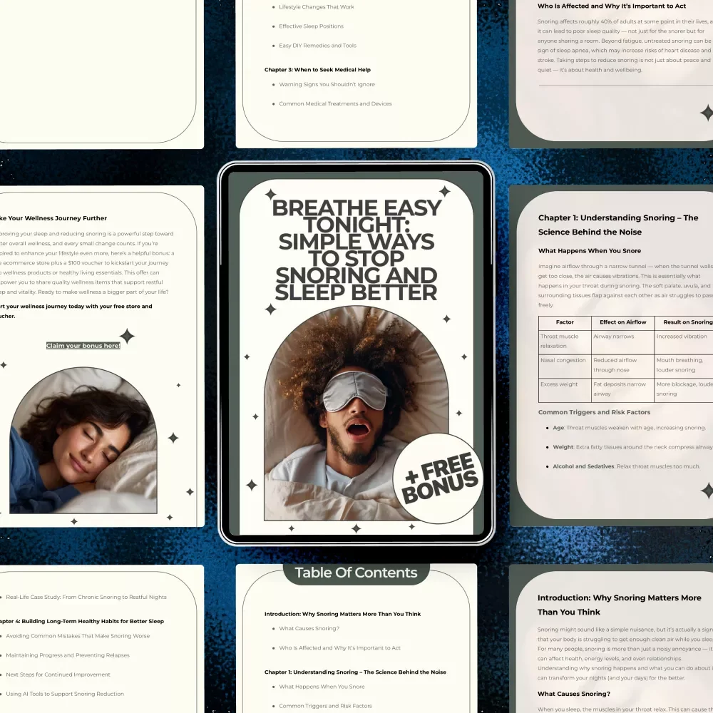 Breathe Easy Tonight: Simple Ways to Stop Snoring and Sleep Better – Practical Guide on How to Help Snoring Naturally