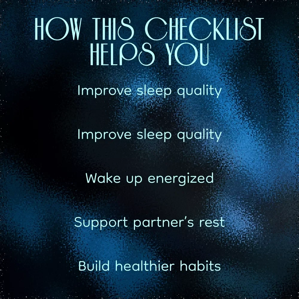 Anti-Snore Checklist for Sweet Dreams | How to Not Snore Step-by-Step Sleep Improvement Checklist | Digital Download
