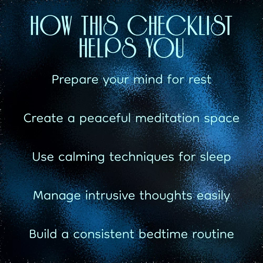 The Sleep-Deep Meditation Checklist: Essential Steps to Calm and Restful Sleep