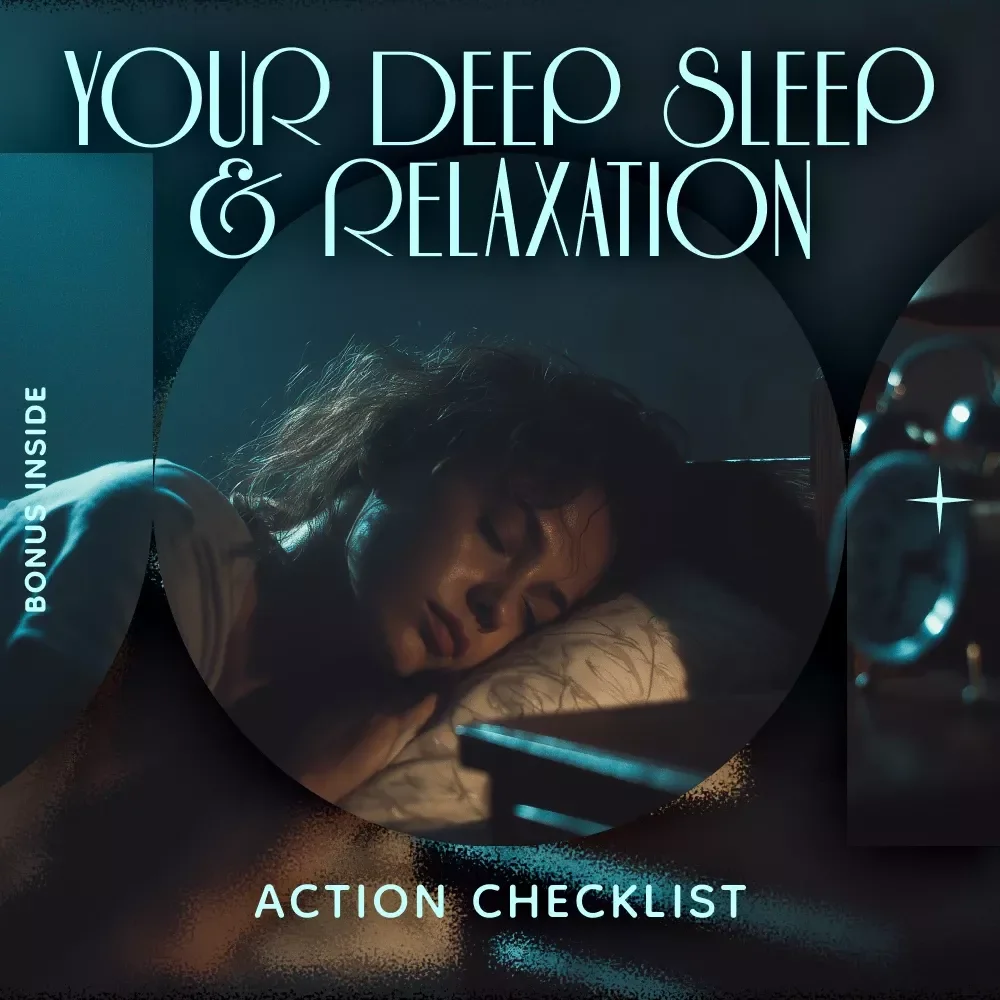 Your Deep Sleep & Relaxation Action Checklist | Sleep Meditation & Guided Relaxation Digital Download for Calm Nights